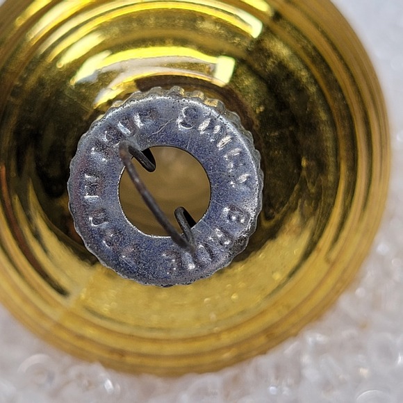 Shiny‎ Brite Gold Ribbed Chinese Lantern Mercury Glass Christmas Ornament Vtg 2 - Picture 8 of 9